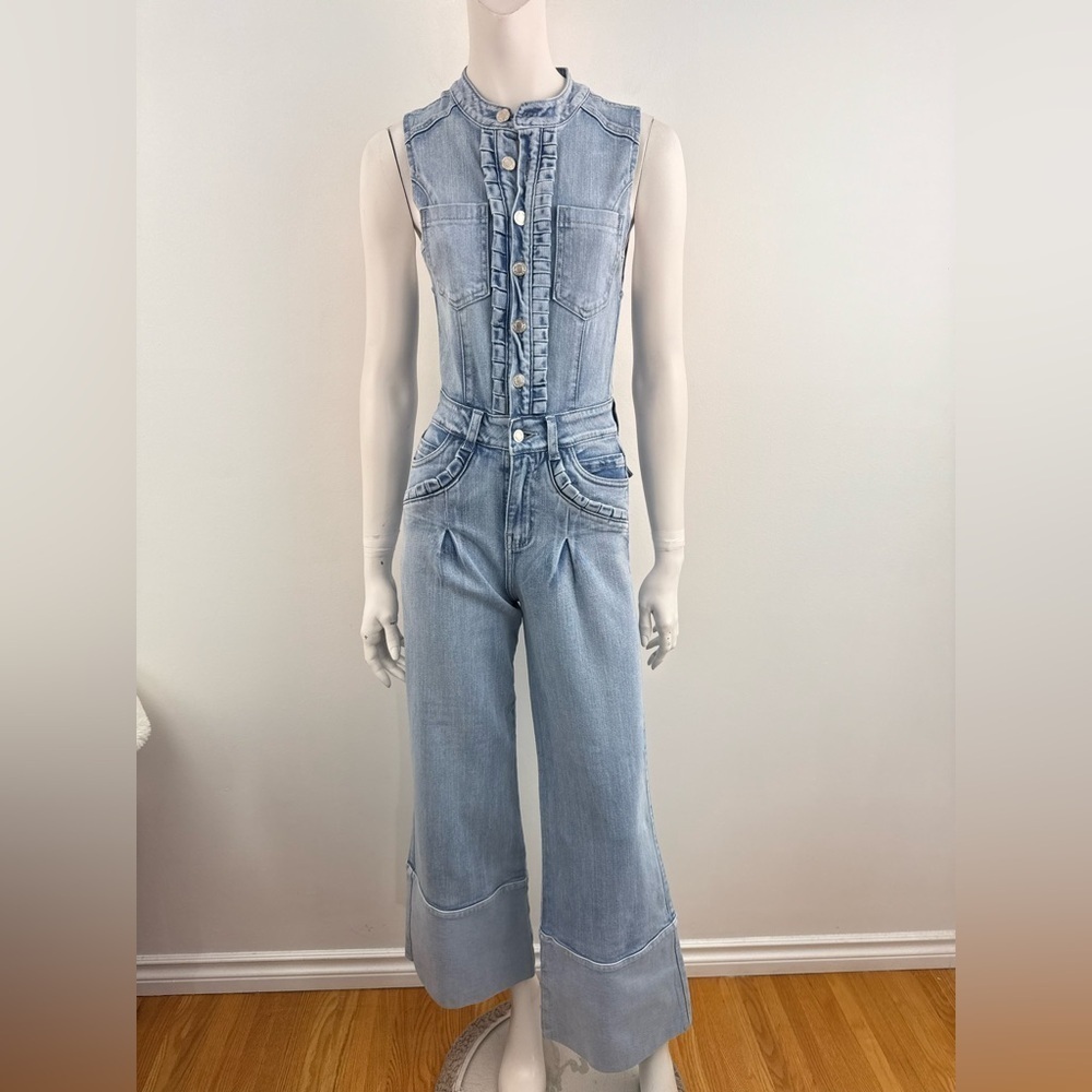 Denim Blue Women Jeans Overalls Jumpsuit. Size XS, 25